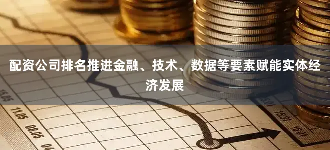 配资公司排名推进金融、技术、数据等要素赋能实体经济发展